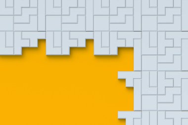 Oyun için geometrik bloklar. Bulmaca için oyuncak tuğlalar. Mantıklı düşün. Boş zaman konsepti. İnşaat küpleri. Retro bulmaca. Uzayı kopyala Üst Manzara. 3d hazırlayıcı