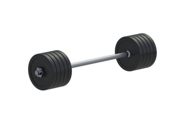 Halter beyaz arka planda izole edildi. Spor malzemeleri. Vücut geliştirme ve ağırlık kaldırma. 3d hazırlayıcı