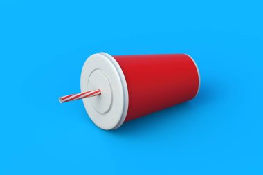 Saman ve içecekler için tek kullanımlık bardaklar. Soda için plastik ya da kağıt paket. Sinema aksesuarları. 3d hazırlayıcı