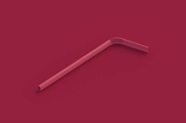 Kırmızı arkaplanda bir saman moru rengi. 3d hazırlayıcı