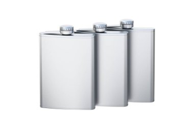 Beyaz arka planda izole edilmiş kalça mataraları. 3d hazırlayıcı