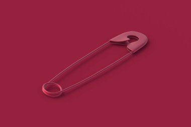 Kırmızı arka planda mor bir rozet. 3d hazırlayıcı