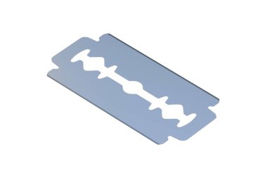 Tıraş bıçağı beyaz arkaplanda izole edilmiş. 3d hazırlayıcı