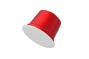 Kahve kapsülü beyaz arka planda izole edilmiş. 3d hazırlayıcı