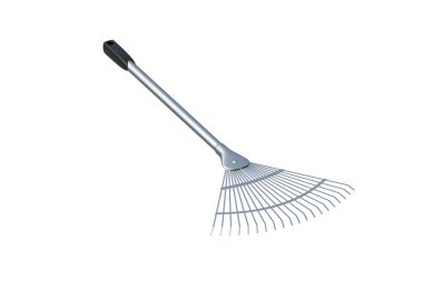 yaprak rake izole üzerinde beyaz zemin. 3D render