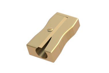 Altın bileyicisi beyaz arka planda izole edilmiş. 3d hazırlayıcı