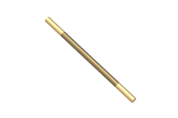 stock image Golden magic wand isolated on white background. 3d render