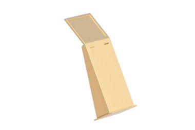 Altın ödeme makinesi beyaz arka planda izole edilmiş. 3d hazırlayıcı