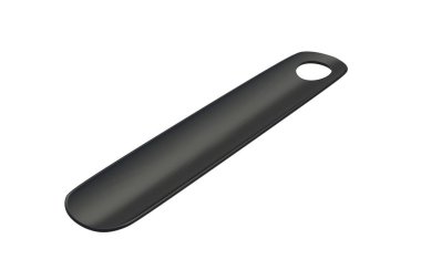 Ayakkabı çekeceği beyaz arka planda izole edilmiş. Plastik ayakkabı kaşığı. 3d hazırlayıcı