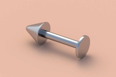 Bej arka planda delici bir mücevher. Yüz ve vücut dekorasyonu. Moda bir aksesuar. Güzellik ve moda. 3d hazırlayıcı