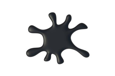 Boya sıçraması beyaz arkaplanda izole edilmiş. Mürekkep lekesi. Üst Manzara. 3d hazırlayıcı