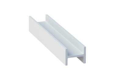 Çelik kiriş beyaz arka planda izole edildi. Metal kiriş. İnşaat malzemeleri yapıyorum. Metalürji endüstrisi. 3d hazırlayıcı