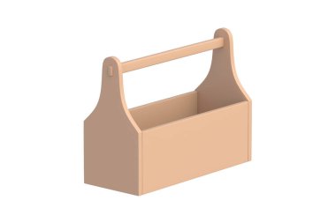 Alet kutusu beyaz arkaplanda izole edildi. 3d hazırlayıcı