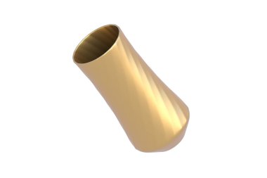 Beyaz arka planda izole edilmiş altın vazo. 3d hazırlayıcı