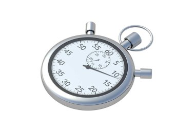 Kronometre beyaz arka planda izole edildi. Spor malzemeleri. Klasik kronometre. Zaman sayacı. 3d hazırlayıcı