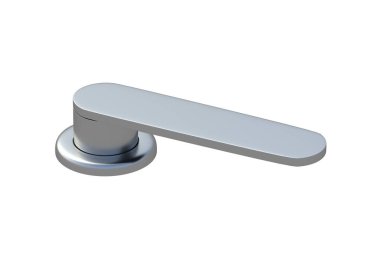 Bir kapı kolu beyaz arka planda izole edilmiş. 3d hazırlayıcı