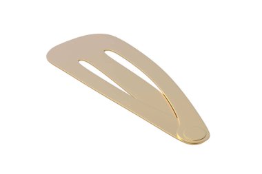 Beyaz arka planda izole edilmiş altın saç tokası. 3d hazırlayıcı