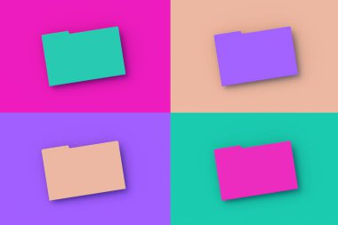 Renkli segmental arkaplan dosyası için dört farklı renk dizini ayarla. 3d hazırlayıcı