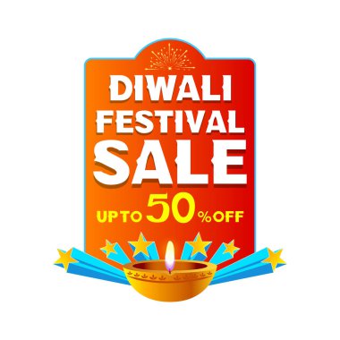 Renkli Diwali sanat eserlerinde büyük bir nilüfer çiçeği, parlayan diyalar ve dekoratif çiçek elementleri bulunur. Poster ve sosyal paylaşım için uygun.