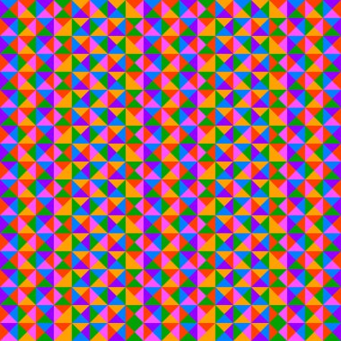 Canlı üçgen şekilli parlak ve renkli geometrik fırıldak kusursuz desen. Festivalsel temalar, dijital duvar kağıtları, tekstil baskıları, ambalaj kağıdı, Diwali dekorasyonu için uygun soyut çok renkli arkaplan tasarımı.