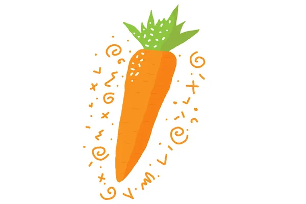 Симпатичная Морковка Хороший Элемент Любого Проекта — стоковый вектор