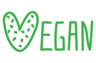 Basit bir vejetaryen amblemi. Her proje için iyidir..