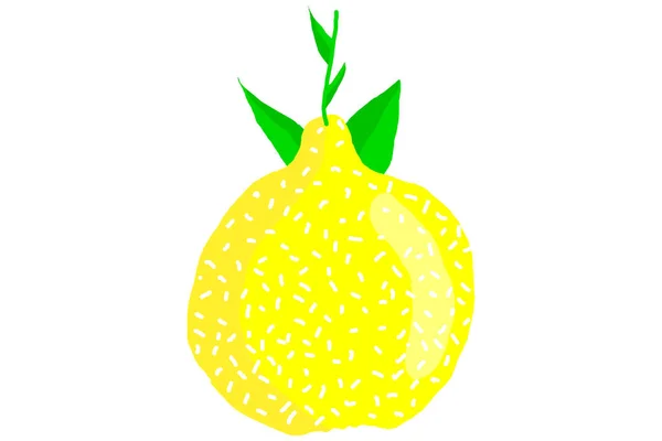 Limone Carino Disegnato Mano Buon Elemento Qualsiasi Progetto — Vettoriale Stock