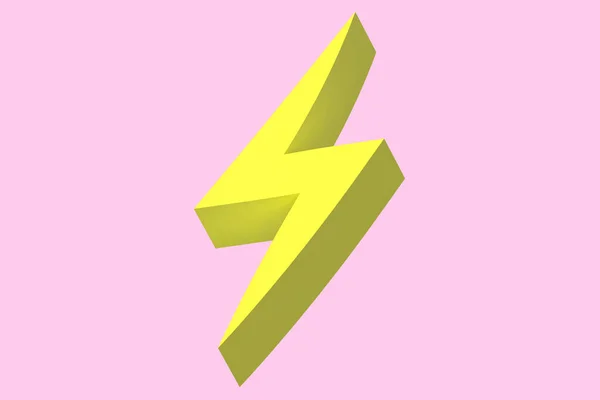 A 3d yellow lightning icon. Good for any project.