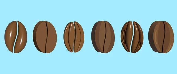 A set of 3d icons of coffee beans. Good for any project.