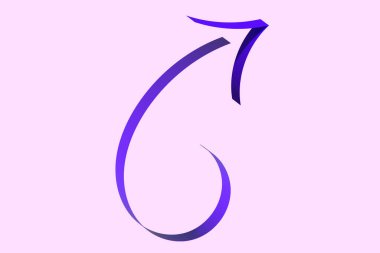 Üç boyutlu yuvarlak bir ok. Tekrar et, yenile, konsepti doldur. Her proje için iyidir..