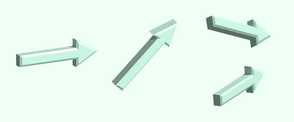 A set of 3d simple arrows. Good for any project.