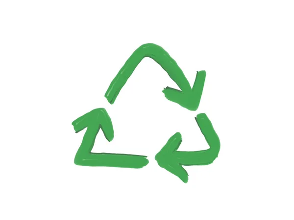Ręcznie Rysowana Ikona Recyklingu Dobre Dla Każdego Projektu Ponownym Wykorzystaniu — Zdjęcie stockowe