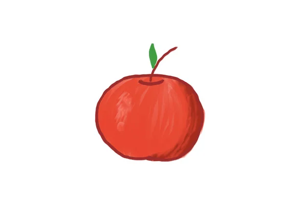 Ręka Narysowana Piękne Jabłko Dobre Dla Każdego Projektu — Zdjęcie stockowe