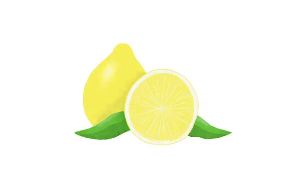 Limón Brillante Dibujado Mano Bueno Para Cualquier Proyecto —  Fotos de Stock
