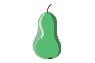 Beyaz arka planda basit bir armut çizildi. Her proje için iyidir..