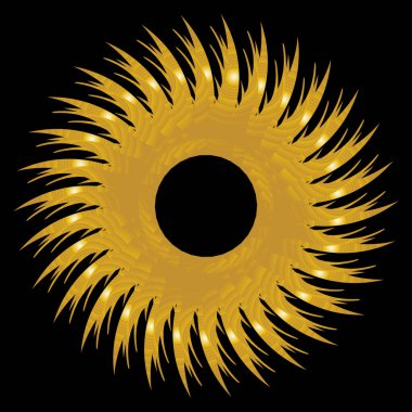 Güneş ışını patlaması patlama efekti EPS Dosyası istediğiniz gibi düzenleme için. Dosya vektör olduğu için boyut sınırlaması yok. Premium metalik gradyan desen mandala yinelenen tasarım sembolü havai fişek gecesi gökyüzü çekimleri.