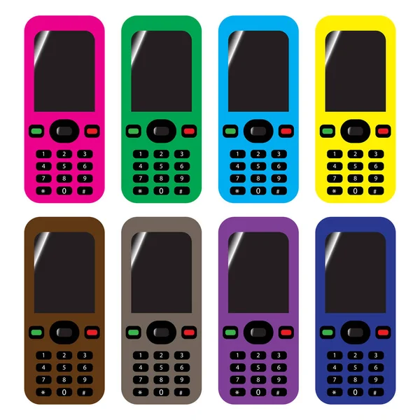Чорно Білий Телефон Стільниковий Значок Мобільного Телефону Прозорий Фон Eps — стоковий вектор