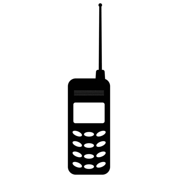 黒と白の携帯電話の携帯電話のアイコン透明背景Epsベクトルアートパック — ストックベクタ