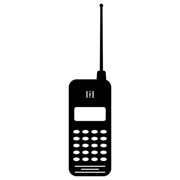 黑白手机手机图标透明背景Eps载体艺术套件 — 图库矢量图片