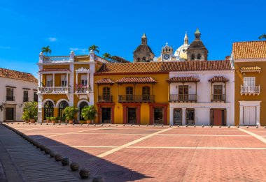 Kolombiya 'nın tarihi Cartagena şehrinde 