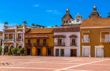 Kolombiya 'nın tarihi Cartagena şehrinde 