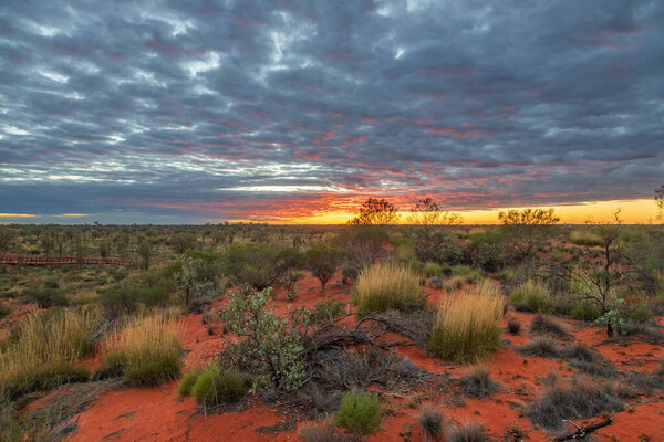 Sunrise at the Desert namely in Uluru, Northern Territories, Australia, also known as Ayers Rock.