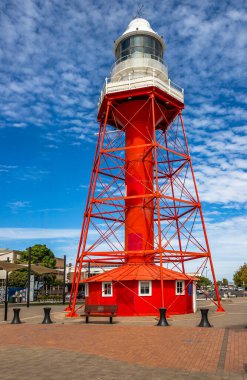 Adelaide Limanı Deniz fenerinin Balıkçı İskelesi Marketi, Adelaide, Avustralya