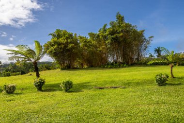 Baha 'i İbadet Evi' nin ve onun güzel bahçelerinin, ruhsal toplanma yerinin ve Apia, Samoa yakınlarındaki ilahi gizemlerin tezahürü..