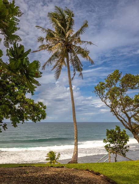 Exposure of the incredible Samoa's coastline, on the South Coast of the Island near Lotofaga