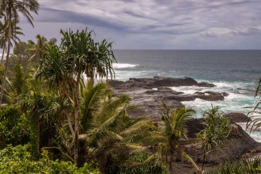 Lotofaga yakınlarındaki adanın güney kıyısında Samoa 'nın inanılmaz kıyı şeridine maruz kalmışlar.