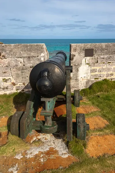 Stock image Exposure of the artillery used in the keep, the largest fort in Bermuda