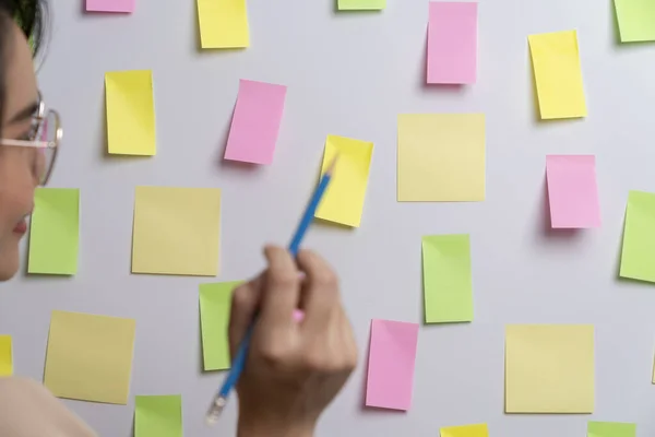 Blank Sticky notes on the wall