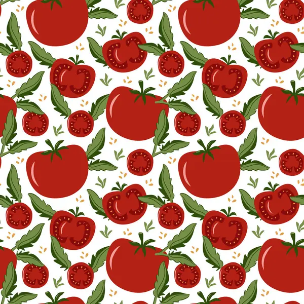 Kırmızı domates sebzeleri kusursuz desenli dekorasyon. 