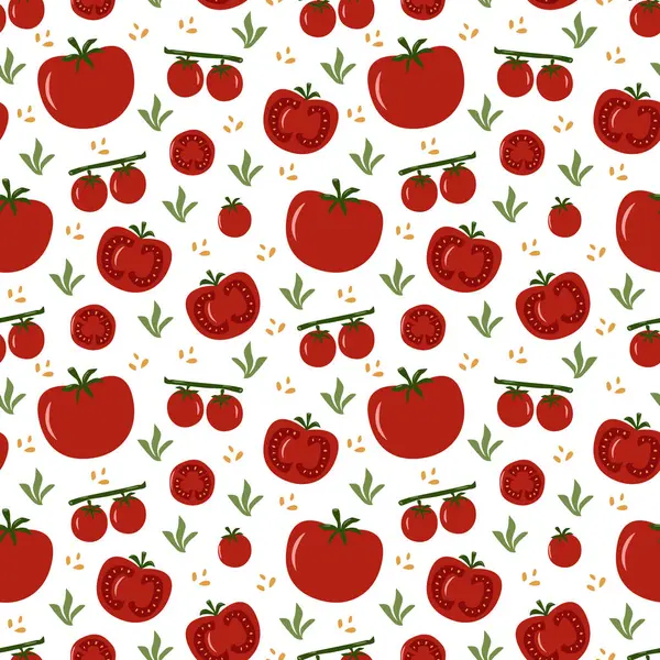 Kırmızı domates sebzeleri kusursuz desenli dekorasyon. 